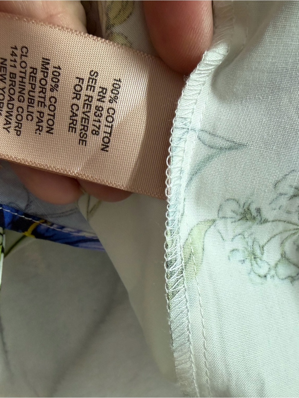 Philosophy White Button-Down Shirt with Blue and Yellow Floral Print 2452 - Picture 5 of 5